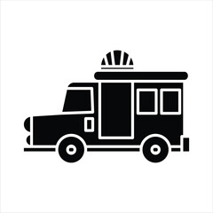 Silhouette Food Truck Icon
