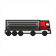 Colored Container Truck Illustration
