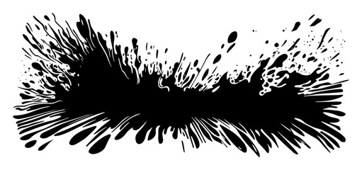 abstract explosion splash form black shape graphic icon