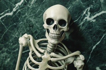 Realistic Artificial Skeleton Model: Creepy Halloween Decoration & Medical Education Prop