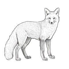 Obraz premium fox isolated on white background