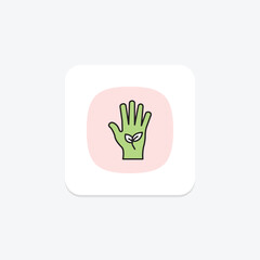 Fototapeta premium Eco Gardening Glove, vector, pixel perfect, illustrator file