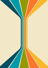 abstract background vector illustration. 1970s background pattern. Vintage, warm, bright colors 