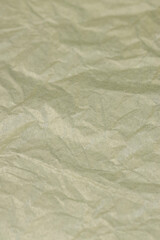 crumpled paper for packaging or other purposes, part of a sheet of paper crumpled after use