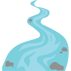 Flat River Illustration