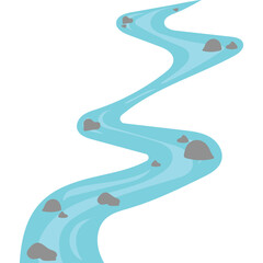 Flat River Illustration