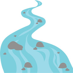 Flat River Illustration