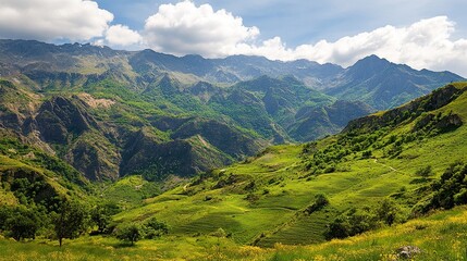 mountain landscape with mountains