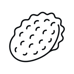 Croquette Food Outline Vector Design