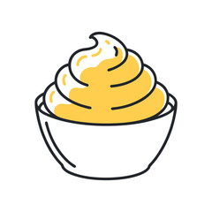 Creamed Corn Food Color Vector Illustration