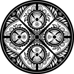 ornamental round lace pattern
