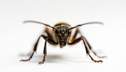 Close-up of single insect on stark white background, animal, wildlife, wings