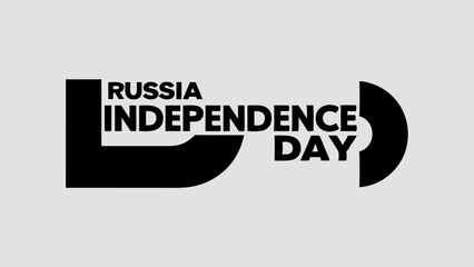 Russia independence day celebration banner or poster vector template design