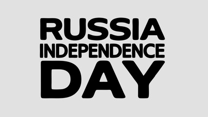 Obraz premium Russia independence day celebration banner or poster vector template design
