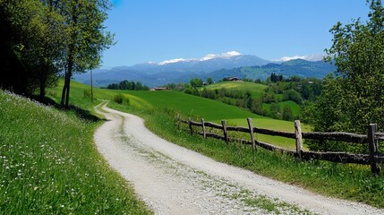 country road in the mountains