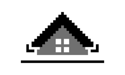 home design house vector pixel art logo
