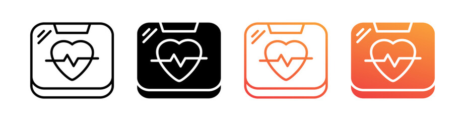 Health Multi Style Icon Set Vector 