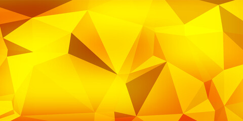 Light Yellow, Orange vector polygon abstract pattern. Geometric illustration in Origami style with gradient.  A completely new template for your business design.