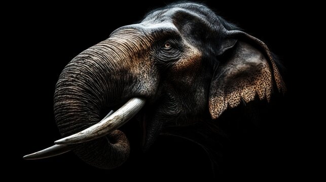 Elephant Portrait Close Up
