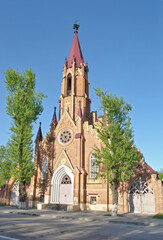 Church of Our Lady of the Assumption also called the Polish Church  in Gothic style located in Irkutsk, Russia