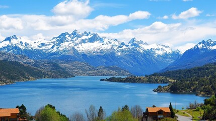 mountain lake in the alps
