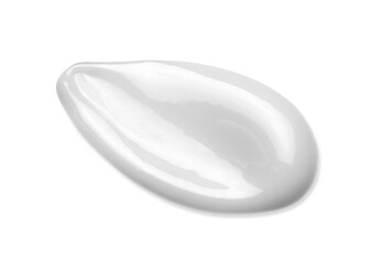 White cosmetic cream smear isolated on white.