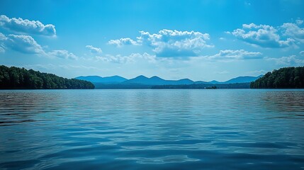 mountain lake in the summer