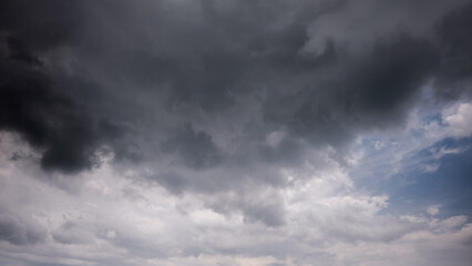 Dark sky with stormy clouds. Dramatic sky rain,Dark clouds before a thunder-storm,clouds before rain