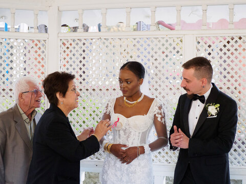 family picture at the wedding