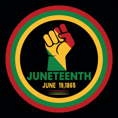 Juneteenth 1865 Freedom Day Fist Poster – Black History, Pride & Emancipation Design