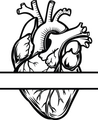 Anatomical Heart Svg, Floral Heart Svg

