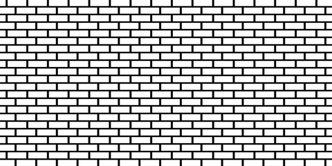 Brickwork illustration. Black and white brick texture. Brick wall pattern design.