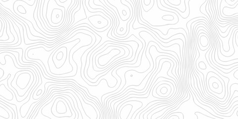 Topographic map patterns. White wave paper curved reliefs abstract background. Black and white lines seamless Topographic map patterns. Vintage outdoors style. Contours map background. 