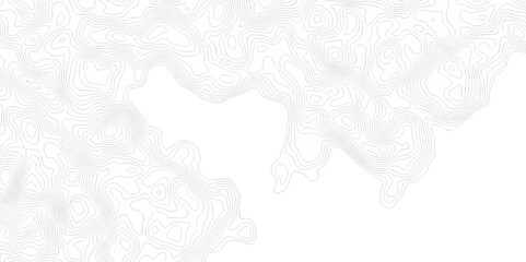 Topographic map patterns. White wave paper curved reliefs abstract background. Black and white lines seamless Topographic map patterns. Vintage outdoors style. Contours map background. 