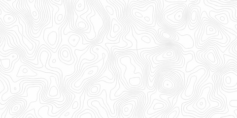 Topographic map patterns. White wave paper curved reliefs abstract background. Black and white lines seamless Topographic map patterns. Vintage outdoors style. Contours map background. 