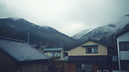 mountain village in the alps