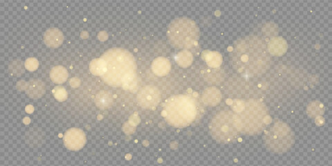 Luxury gold bokeh with soft glitter and magical sparkles. Bright firework effect with festive confetti on black background. Perfect for Christmas, celebration or New Year themes.