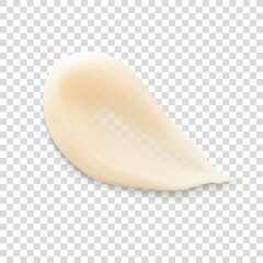 Cosmetic cream shower gel smear isolated realistic vector illustration. Skincare beauty product texture, health and self-care routines