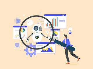 Learning, searching and analysis with artificial intelligence and artificial neural networks with AI