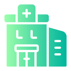 hospital gradient icon