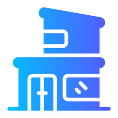 modern house gradient icon