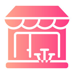 restaurant gradient icon