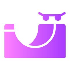 skate park gradient icon