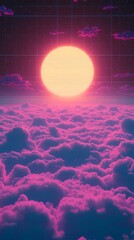 Radiant sun rays over soft cloud texture, great for inspirational backgrounds, weather visuals, and ethereal design projects.