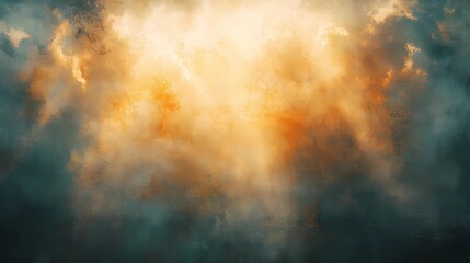 Radiant sun rays over soft cloud texture, great for inspirational backgrounds, weather visuals, and ethereal design projects.
