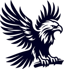 Eagle Silhouette Vector – Majestic Flying Bird Logo Design