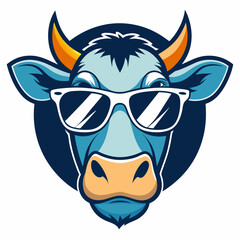 A cow head is wearing a cowboy hat silhouette