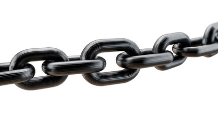 Obraz premium Steel Link: A close-up of a metallic chain, a symbol of connection, strength, and industrial engineering, a representation of secure relationships and durability. 