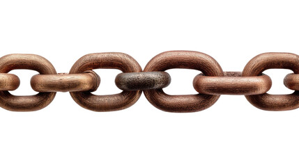 Obraz premium Interconnected Link: Close-up shot of interconnected chain links, each one intricately detailed and strong, symbolizing unity, strength, and reliability.