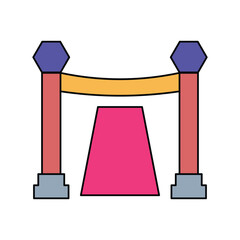 vip lineal colorline icon with white background vector stock illustration